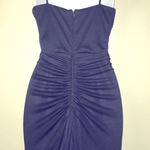 Camille Navy Chiffon Formal Gown - Picture 6 of 7